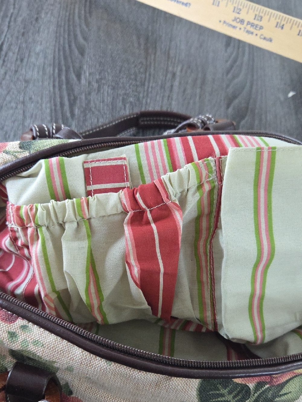 STONE MOUNTAIN Floral Tapestry Satchel Handbag in Antique Large Rose Prin t EUC - Picture 16 of 16